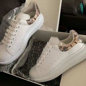 Oversized-sole Leather Alexander McQueen sneakers
